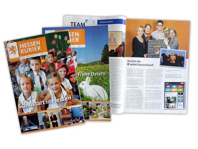 Mitgliedermagazin Hessen Kurier der CDU Hessen / Kunde BK Kommunikation
