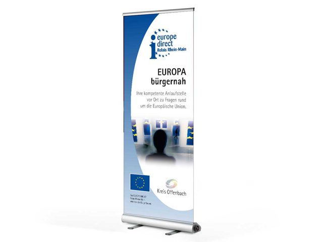 Rollup zum Thema "Rollup Europa bügernah" / Kunde Kreis Offenbach