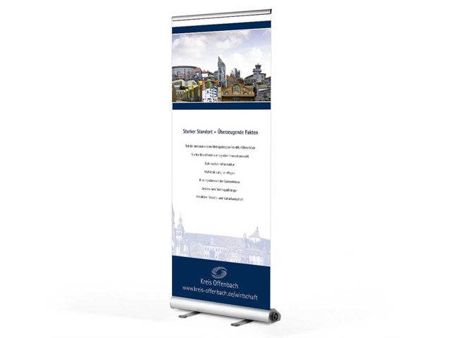 Rollup zum Thema "Starker Standort" / Kunde Kreis Offenbach